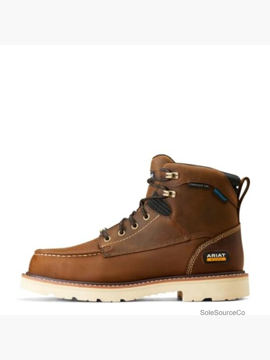 Waterproof Composite Toe Work Boots - Lace-Up Steel Toe Industrial Boots Men\'s main image 5